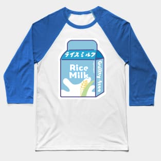 Japanese Rice Milk Organic Dairy Free Plant Based Vegan Drink Baseball T-Shirt